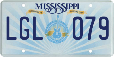 MS license plate LGL079