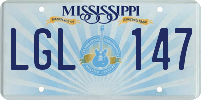MS license plate LGL147