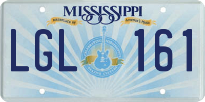 MS license plate LGL161