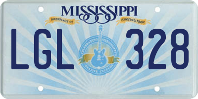 MS license plate LGL328