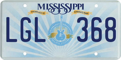 MS license plate LGL368