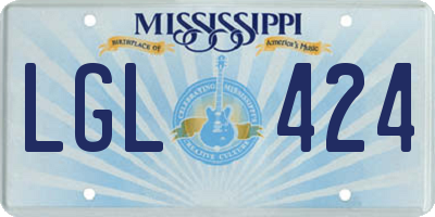 MS license plate LGL424