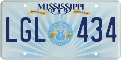 MS license plate LGL434