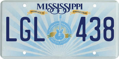 MS license plate LGL438