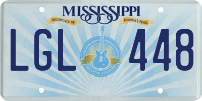 MS license plate LGL448