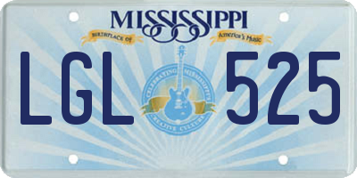 MS license plate LGL525