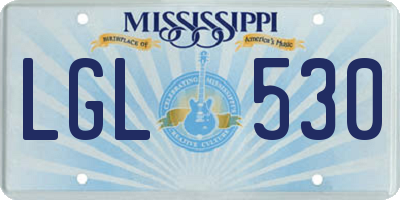 MS license plate LGL530