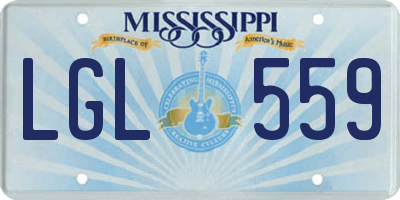 MS license plate LGL559