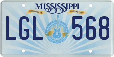MS license plate LGL568