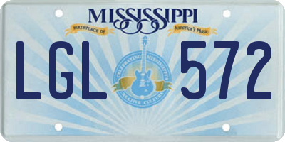 MS license plate LGL572