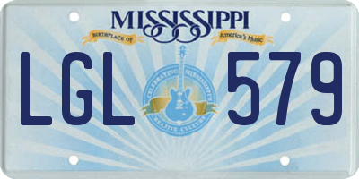MS license plate LGL579