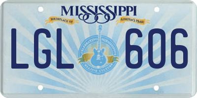 MS license plate LGL606