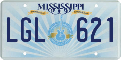 MS license plate LGL621