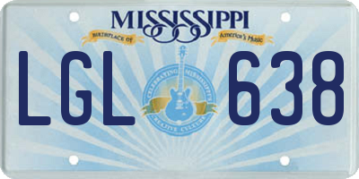 MS license plate LGL638