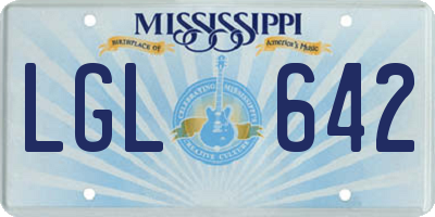 MS license plate LGL642