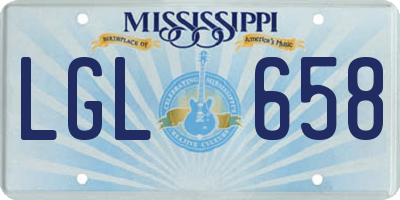 MS license plate LGL658