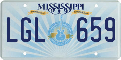 MS license plate LGL659