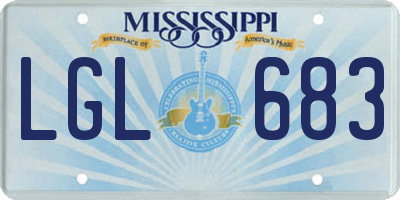MS license plate LGL683