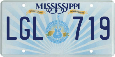 MS license plate LGL719