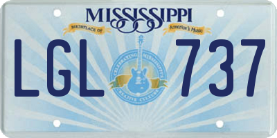 MS license plate LGL737