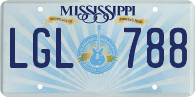 MS license plate LGL788