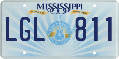 MS license plate LGL811