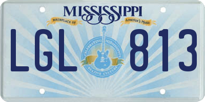 MS license plate LGL813