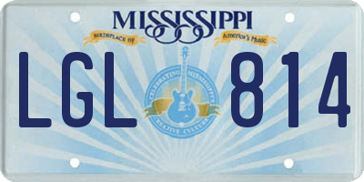 MS license plate LGL814