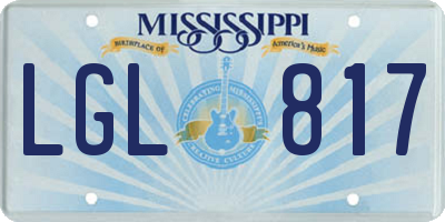 MS license plate LGL817
