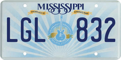 MS license plate LGL832
