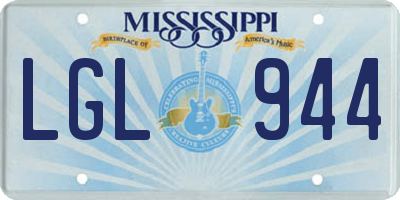 MS license plate LGL944