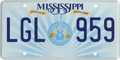 MS license plate LGL959