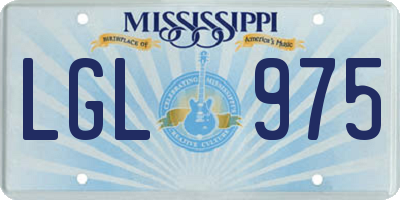 MS license plate LGL975