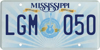MS license plate LGM050