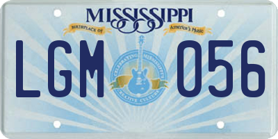 MS license plate LGM056