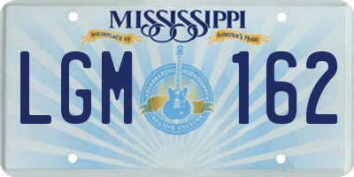 MS license plate LGM162