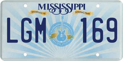 MS license plate LGM169