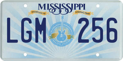 MS license plate LGM256