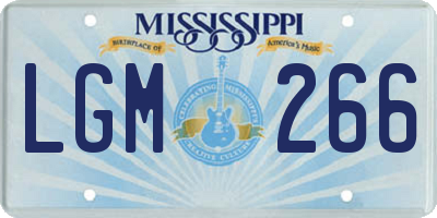 MS license plate LGM266