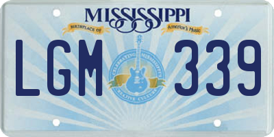 MS license plate LGM339