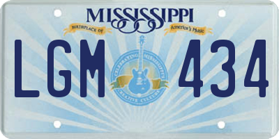 MS license plate LGM434