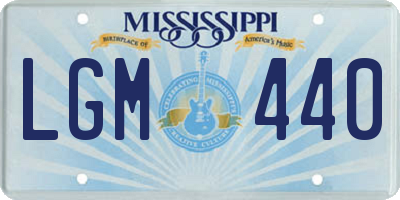MS license plate LGM440