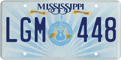 MS license plate LGM448