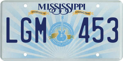 MS license plate LGM453