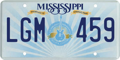 MS license plate LGM459