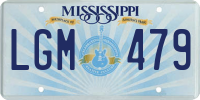 MS license plate LGM479
