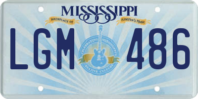 MS license plate LGM486