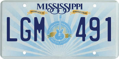 MS license plate LGM491