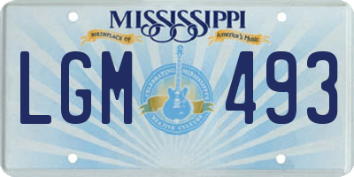 MS license plate LGM493