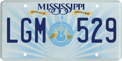 MS license plate LGM529